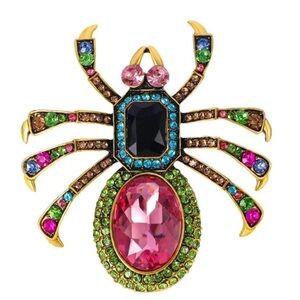 Large Colorful Gemstone Spider Brooch
Not cheaply made heavy metal base
